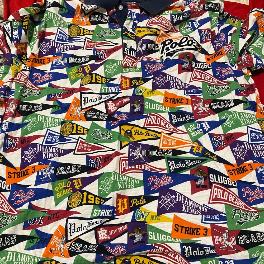 Colorful Logo Print Polo Shirt